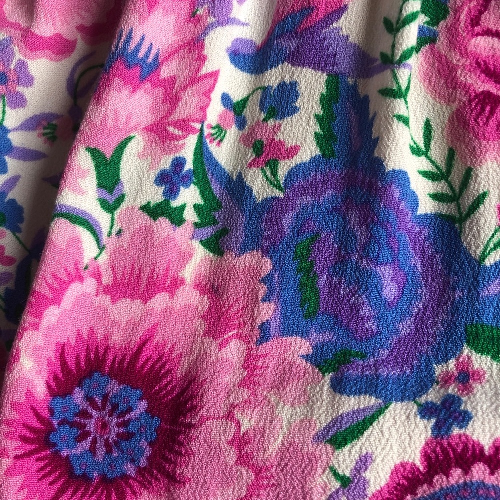 Spell Babushka Midi Dress Pink Floral Whimsical XS Flaw - Picture 11 of 16